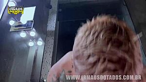 Wow, Check This Big Cock Fucking in the Shower!