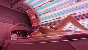 beautiful girl masturbates in solarium cam till orgasm 😍