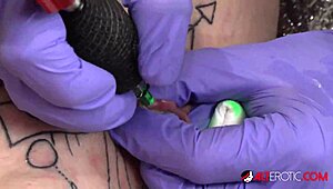 extreme inked hottie sully savage gets clit tattooed