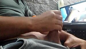 Soloboy masturbates passionately in scene 34