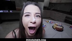 dirty talking kylie rocket says, i love to deepthroat my stepdaddy charles deras fat cock!
