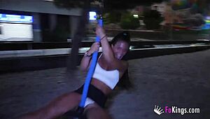 natali quinn flashing and banging in public around madrid, hell yeah!