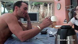 Sublime French Redhead Slut in Lingerie Deep Sodomized on Floor