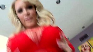 Busty blonde titfuck