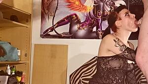 Skinny goth babe blowjob compilation!