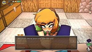 hornycraft parody hentai game pornplay ep 43 steve fucks sexy watermelon