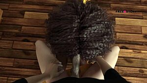 Snovi požude - Latisha puši Alexu dok uči u 3D porno igri