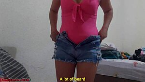 my stepmother changes clothes next to me, i record her but get caught