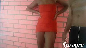 Damn, pounding hard with a black Brazilian slut in wild action!