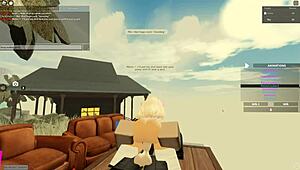 Cute Whore Rides and Gets Ass Fucked in Roblox