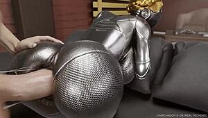 POV Loop of Gay Ballerina from Atomic Heart Getting Creampied