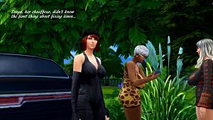 Sims 4 Ruby and Doris get wild with the Roadfuckers