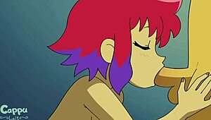 scott pilgrim fucks her in this anime scene, so hot