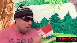 Kate Bittencourt sucks big black cock before anal with mulata