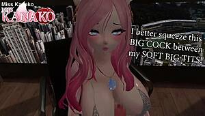 Giant Cat Girl Tits Teasing Vtuber Titty Fuck