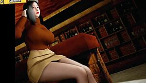Damn! Hentai 3D bandit bangs young girl hard!