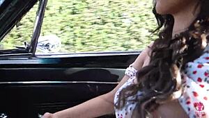 Met this latina babe in the parking lot and we fucked in my Mustang 67.