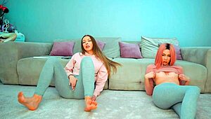 Twins Are Amazing to Jerk Off to During Webcam Stretching