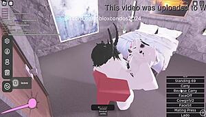 playing roblox with random girls in virtual world