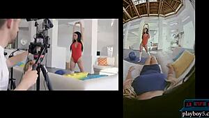 Virtual reality porn shoot blowjob scene