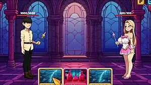 Prinsesse Sophia i hentai-spill kler seg naken