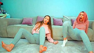 Twins Are Amazing to Jerk Off to During Webcam Stretching