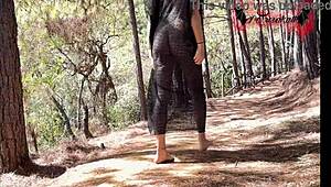 Gothic Elf Masturbating In The Forest With Dildo, Holy Hell!