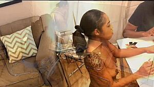 She took a big black dildo rough in her holes