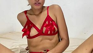 I'm just fucking a dildo with my tight pussy