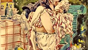 Erotic Vintage Illustration With Sultry Retro Charm