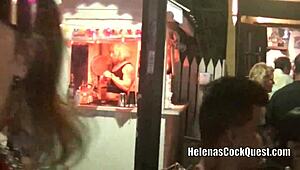 Helena Price Flashes Upskirt Pussy Wild in Public