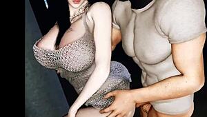 Damn! Hentai 3D bandit bangs young girl hard!