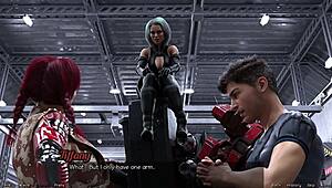 Stranded in space, checking out the cute robot girl 😍