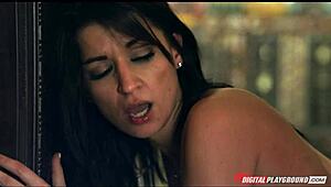 incredibly hot natural brunette ann marie rios takes big-dick