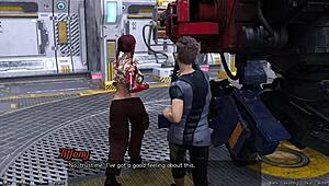 Stranded in space, checking out the cute robot girl 😍