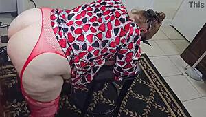 Thick White Girl with Big Tits Rides BBC Dildo in Wild POV.