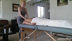 Curious about a happy ending massage with a cum swallow surprise?