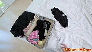 Step-sister engages in kinky roleplay with brother.