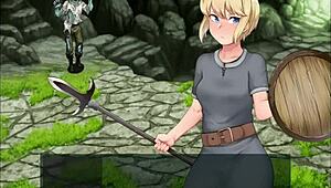 Blonde Girl Boldly Enters Monster-Filled Cave For Lost Treasures In Hentai!