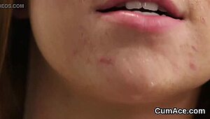 Wacky Peach Gets Sperm Load on Her Face Swallowing All the Cream in POV Blowbang