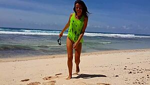 passionate sex with screaming orgasms on paradise beach