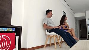 neighbor's unfaithful wife sucks in hotel