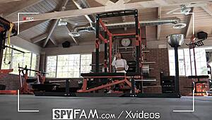 Step Sister Catches Wimpy Step Bro Peeping Her Masturbating