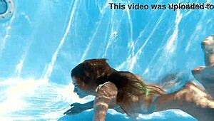 Ivi Rein's natural tits and tight pussy underwater adventure.