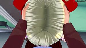 Airi Akizuki sucking dick on the bus in pov