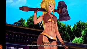 Oh wow, meet the hellhound girl with huge tits in this hentai champion realm!