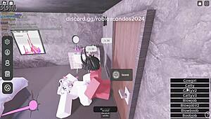 playing roblox with random girls in virtual world