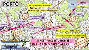 Porto Portugal street map guides to raw brothel sex