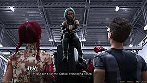 Stranded in space, checking out the cute robot girl 😍