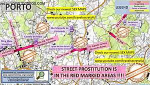 Porto Portugal street map guides to raw brothel sex
